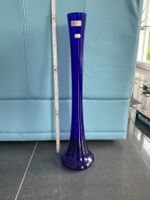 Domestic Glasvase blau hoch schlank