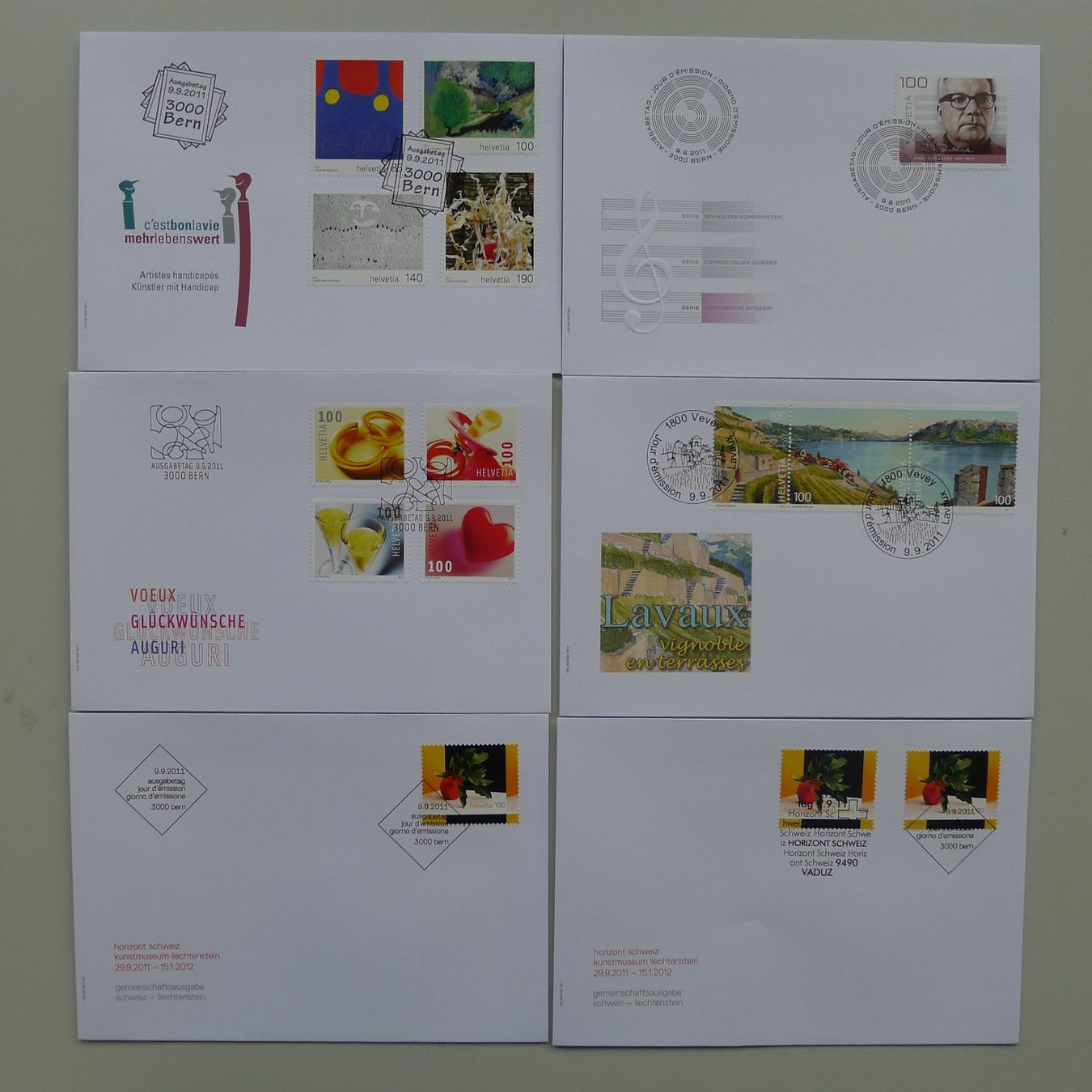 Tutti i francobolli: 2011, FDC Sammlung, total 28 Stück, neuwertig! – Usato da Sursee venduto da Luzernerraute 2