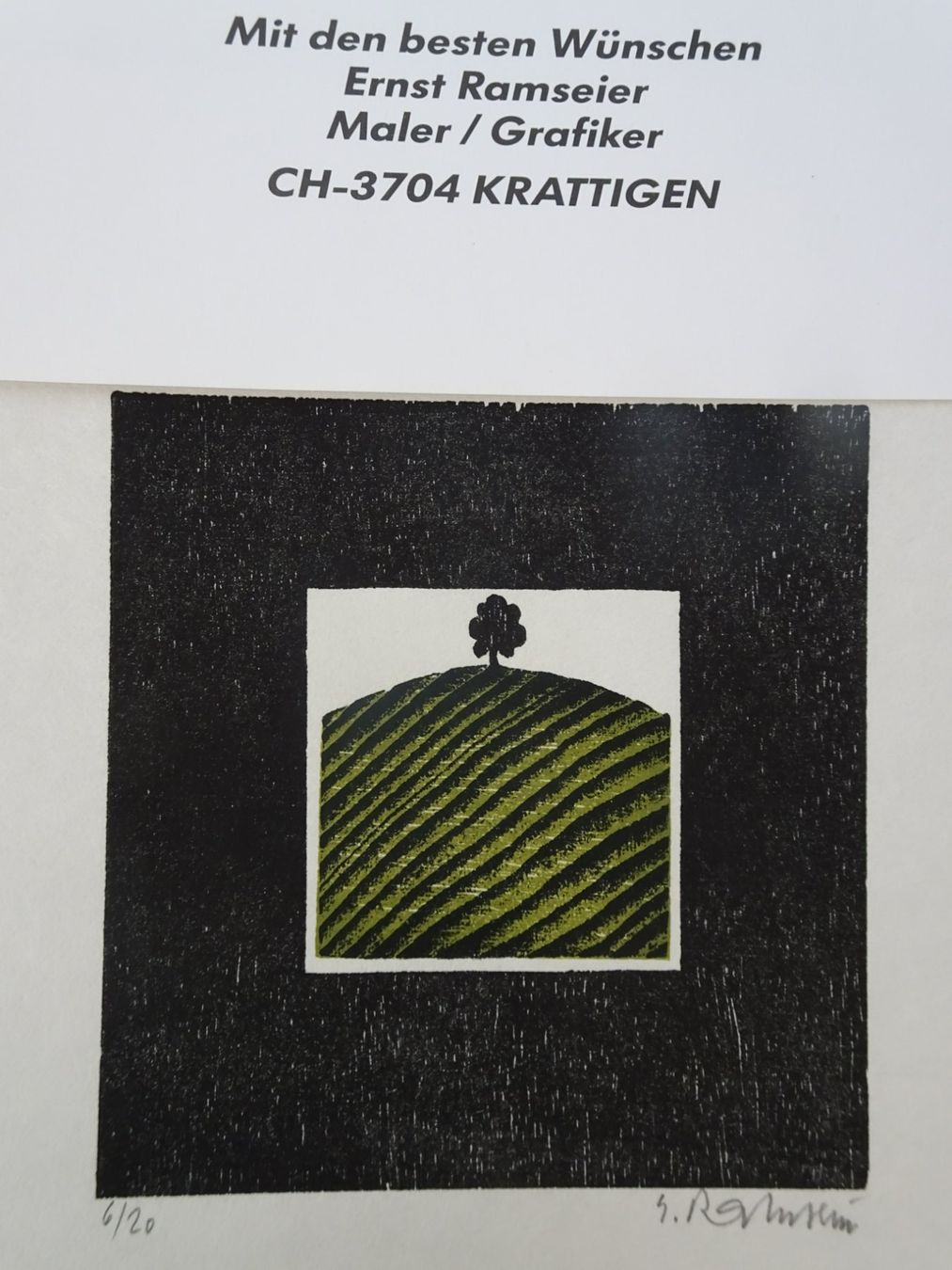 Xilografie: Ernst Ramseier 3 Farbholzschnitte Holzschnitt Bilder – Usato da Goldswil b. Interlaken venduto da troedlermarkt-goldsw 4