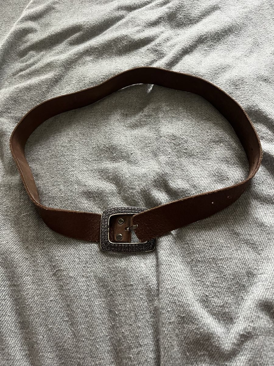 Gürtel: Brauner Vintage-Ledergürtel, 105 cm lang – Gebraucht aus Thalheim von karmabis_ 1