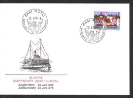 Schiffsbrief 50 Jahre Dampfschiff Luzern Rütli 23.6.1978