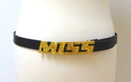 Miss Sixty - Y2K - Ledergürtel mit Glitzer-Schnalle