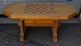 Schach Tisch aus Holz mit Schublade – Zum Herrichten