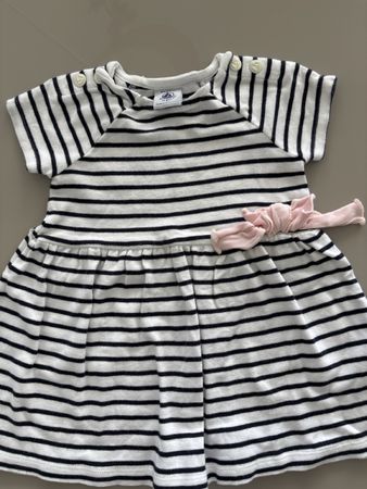 Baby Dress Petit Bateau Striped Size 6 Months Used