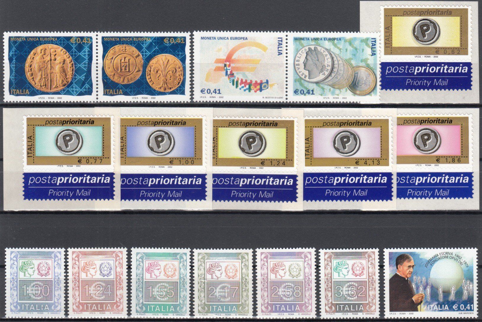 Alle Briefmarken: Italien 2002 postfrisch – Gebraucht aus Bürglen TG von StampGraf 1