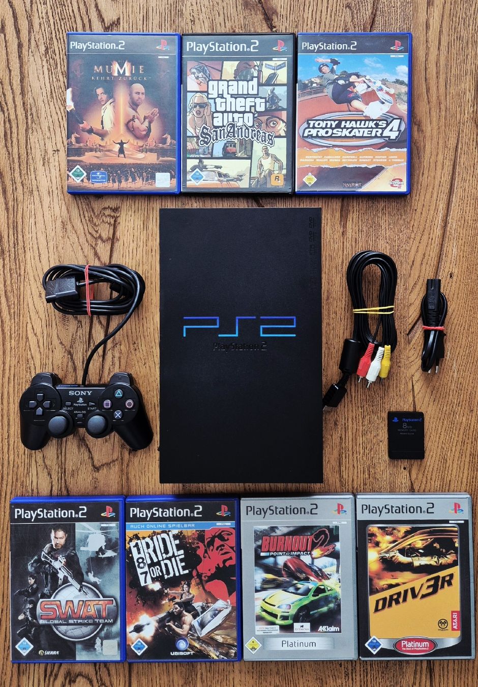 Sony Konsolen: Sony PlayStation 2 + Controller + 7 Spiele – Gebraucht aus Au SG von KonsoleWerk
