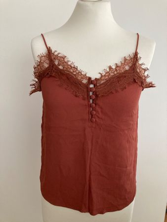 Top Mango Suit Grösse S rostbraun