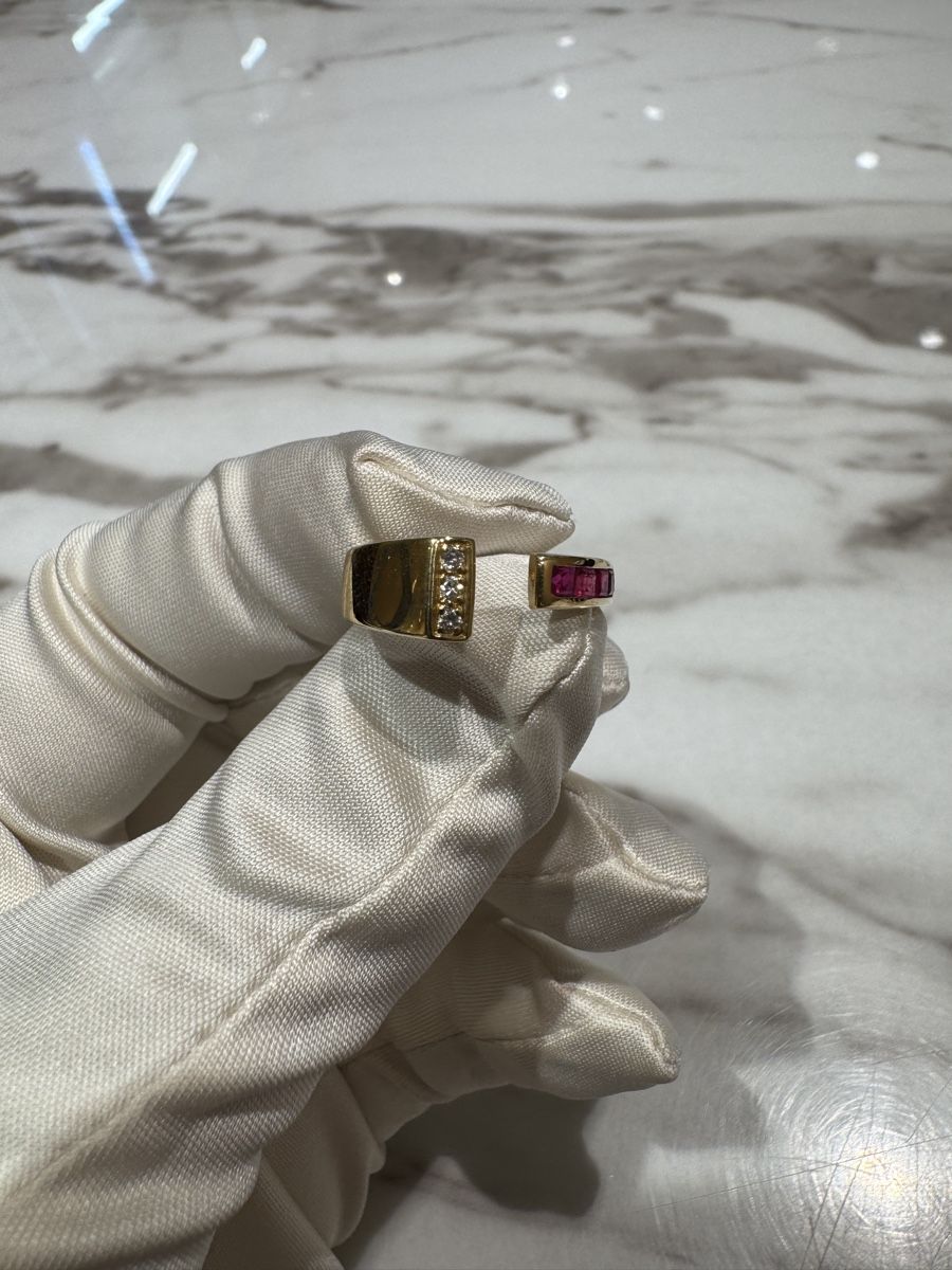 Ringe: Damenring 18k Gold Rubin – Gebraucht aus Schaffhausen von glamour-shop