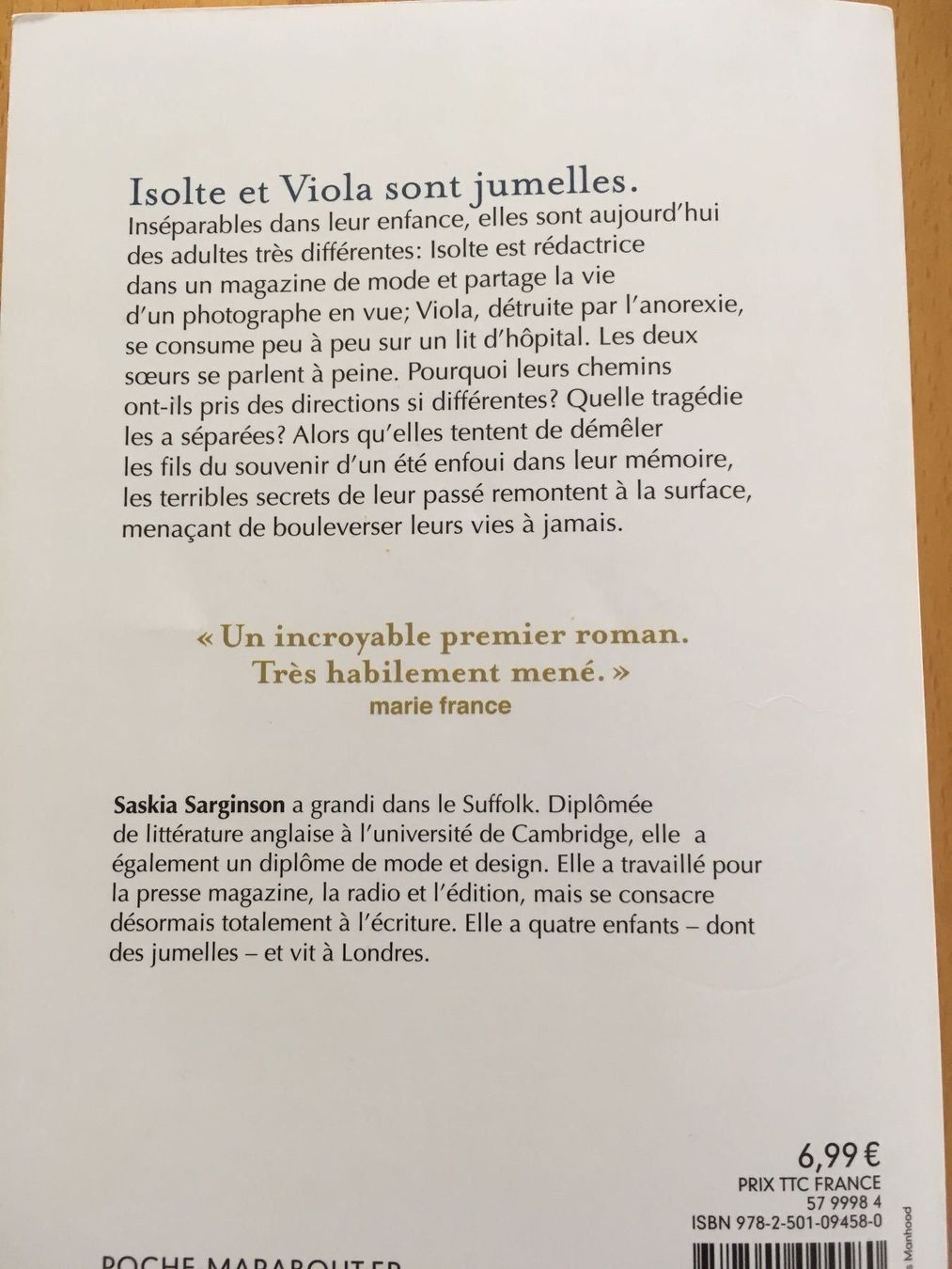Libri: Jumelles / Saskia Sarginson – Usato da Dotzigen venduto da rapunzel03 1