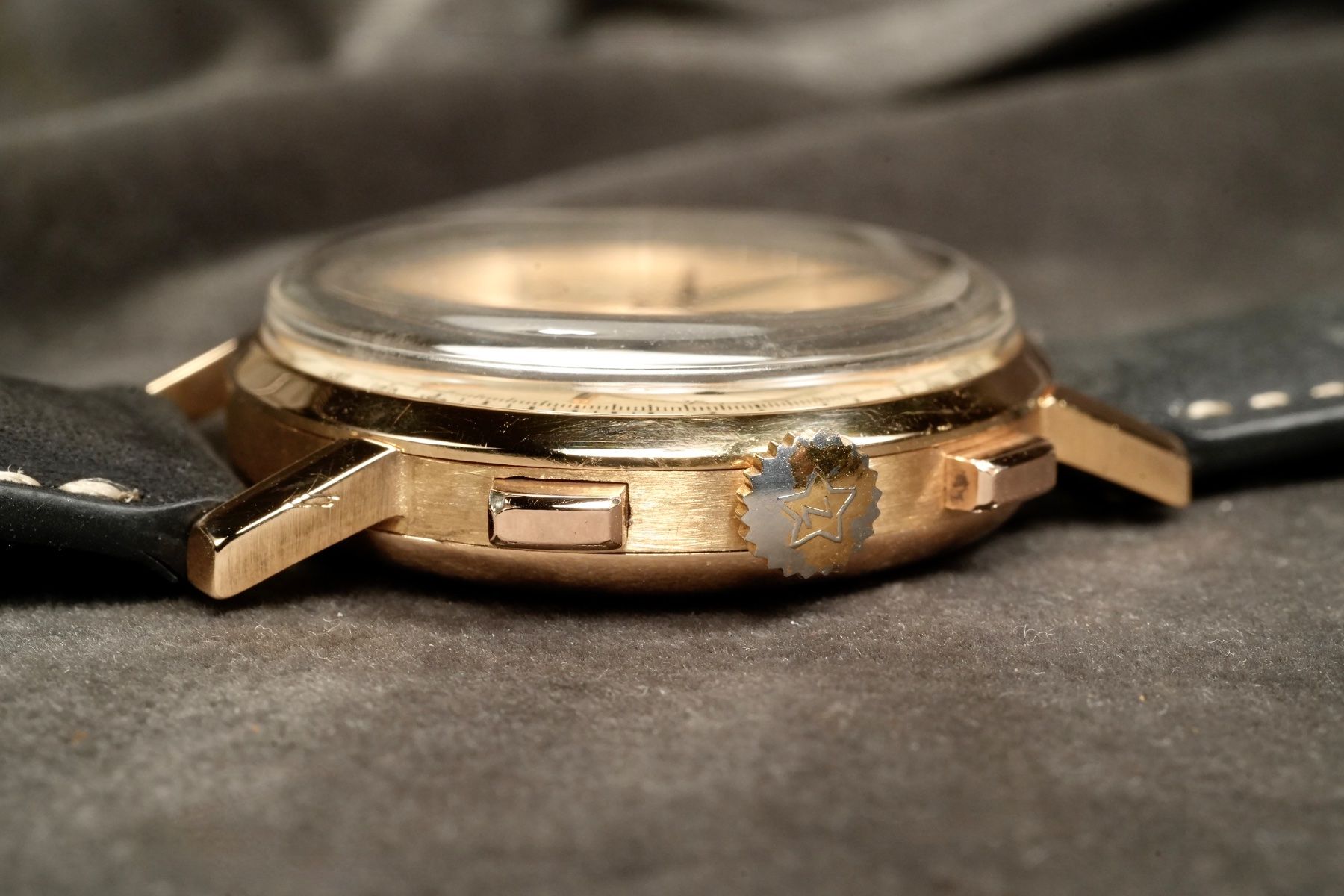 Zenith Orologi: Zenith - Ref. G179 Original 18kt. Gold Vintage Chronograph – Usato da Morcote venduto da chronoservice 7