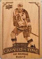 ud engrained -Ray Bourque Carved In Time Wood Card,2024 