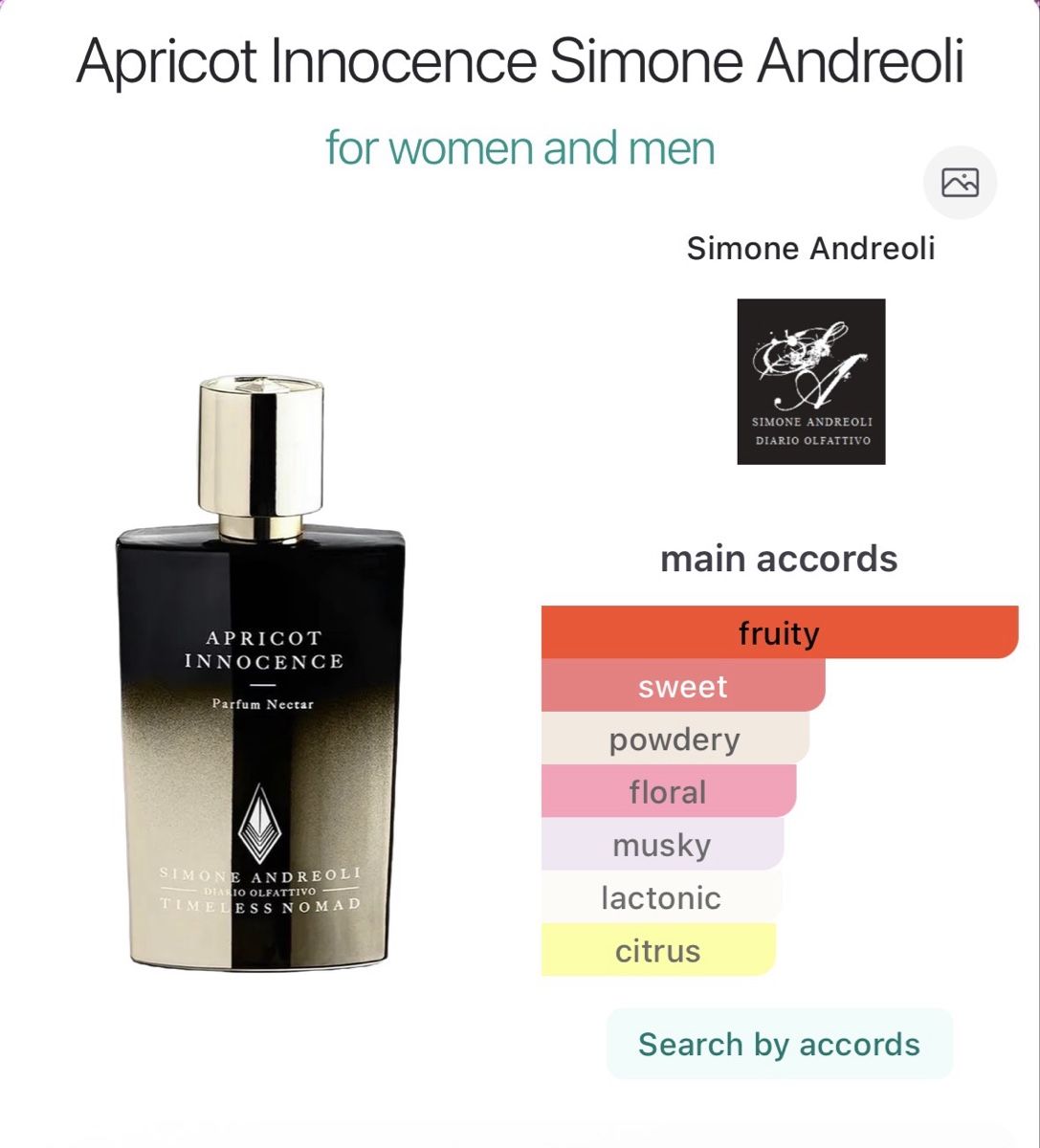 Simone Andreoli Profumi & Eau de Toilette: Apricot Innocence Simone Andreoli Parfum Nectar 50ml  – Usato da Zürich venduto da Thetimtam 3