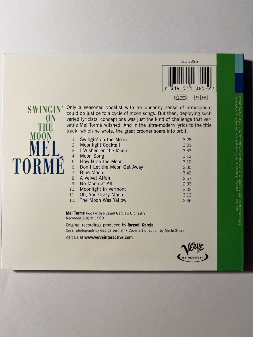 CDs: MEL TORME - SWINGIN' ON THE MOON – Gebraucht aus Lausanne von sbar224 1