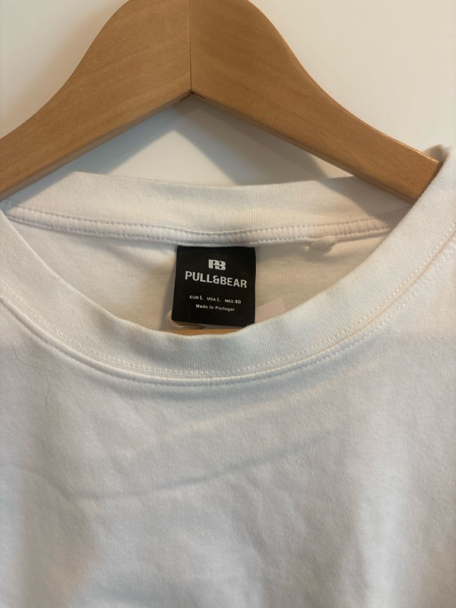 Pull&Bear T-shirt: T-shirt Pull&Bear blanc coupe oversize taille L – Nuovo (secondo la descrizione) da Pully venduto da kaba07 1