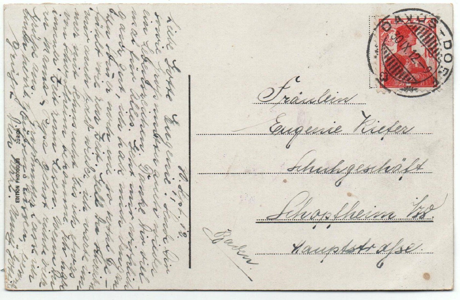 Ansichtskarten: DAVOS Davoser-See No. 5933 – Gebraucht aus Jona von philajona 1