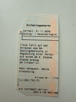 SBB Mitfahrtageskarte bis 30.09.2027 - gültig 1 Tag!