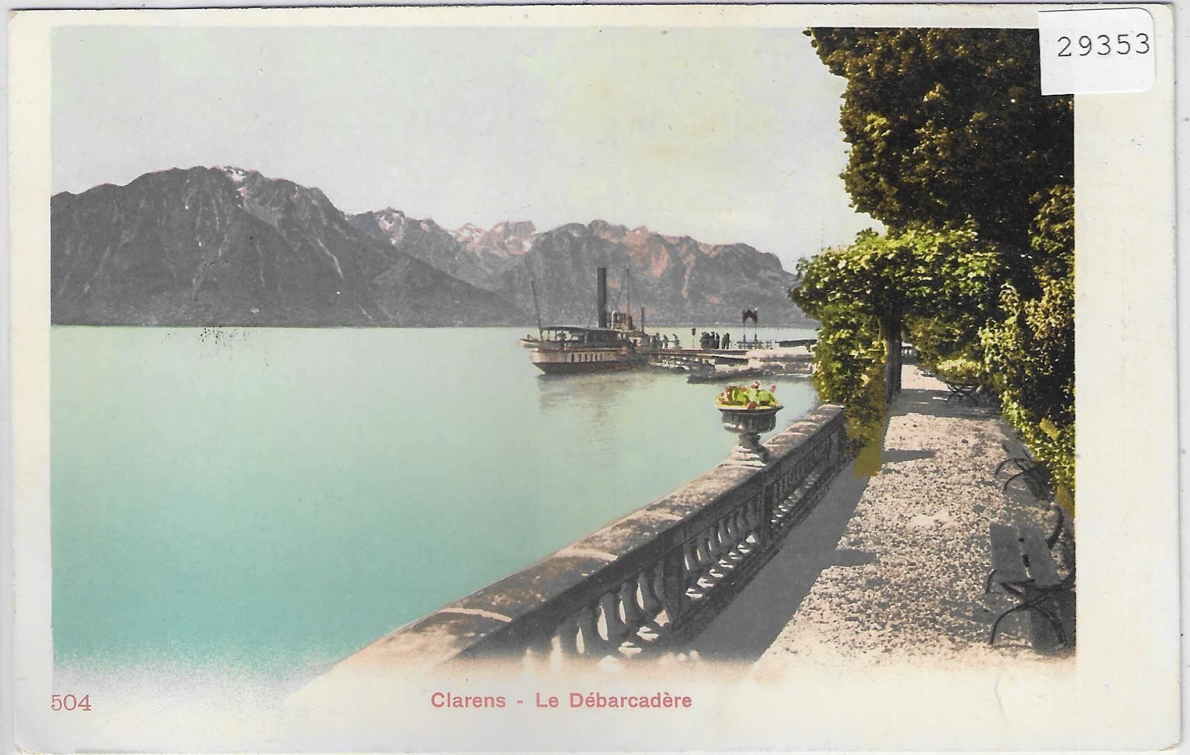 Cartoline postali: Clarens - Le Debarcadere - Litho – Usato da Ettingen venduto da Kartenplanet
