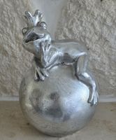 Froschkönig Figur silberfarben 