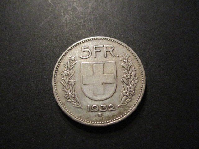 Tutti le monete: 5.- Fr 1932  Superbe pièce  Superbe qualité – Usato da Lovens venduto da Jelmi