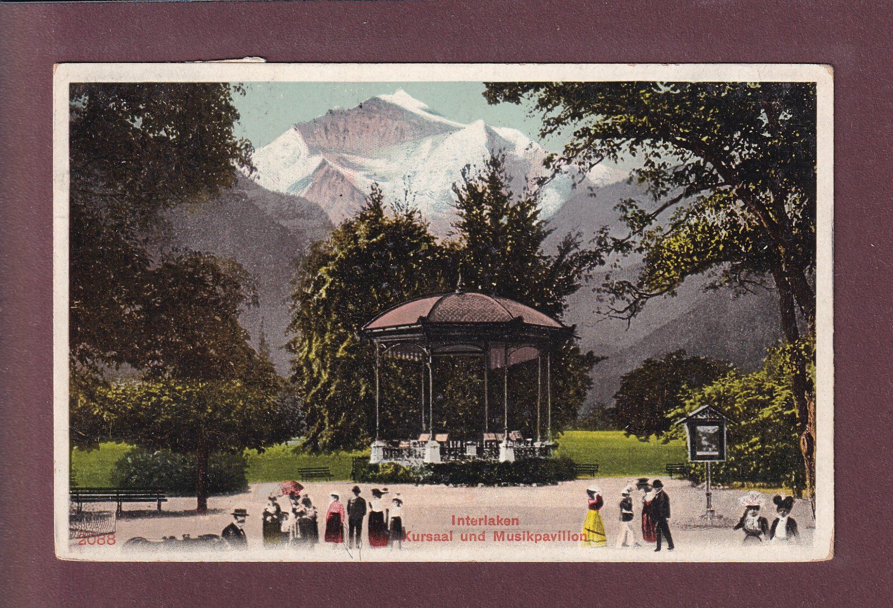 Cartes postales: INTERLAKEN - Kursaal - Musikpavillon - 1908 – D'occasion à Pully par nicecards