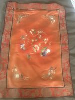 Seidentuch/Tischdecke mit Stickerei, Vintage, Top!