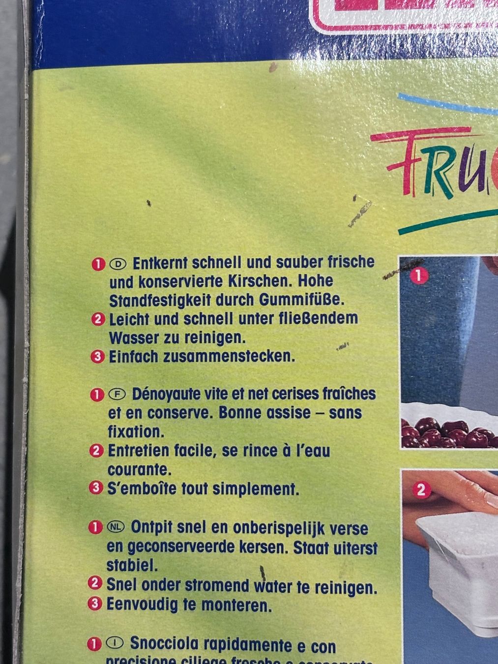 Ancsttu 7-fach Kirschkernentferner – Mit 7 Ausstoßern, Halbrunde Fixierung, Spritzschutz, Für Küche, Picknick & Reise, Rot/weiß