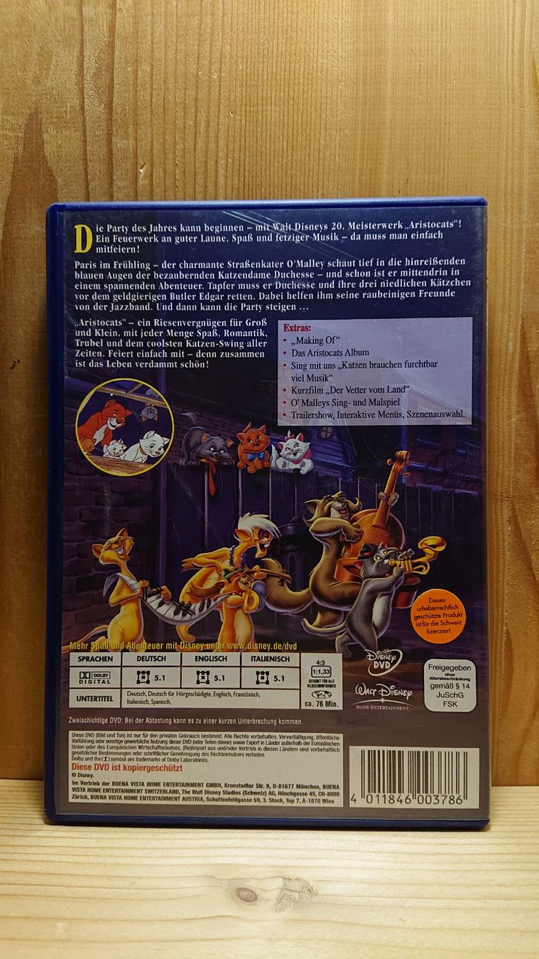 Tutti i DVDs: ARISTOCATS DVD Disney – Usato da Wilderswil venduto da Exebub 1