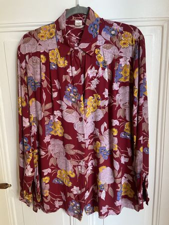 Vintage Bluse, Viskose Gr. 38(L)