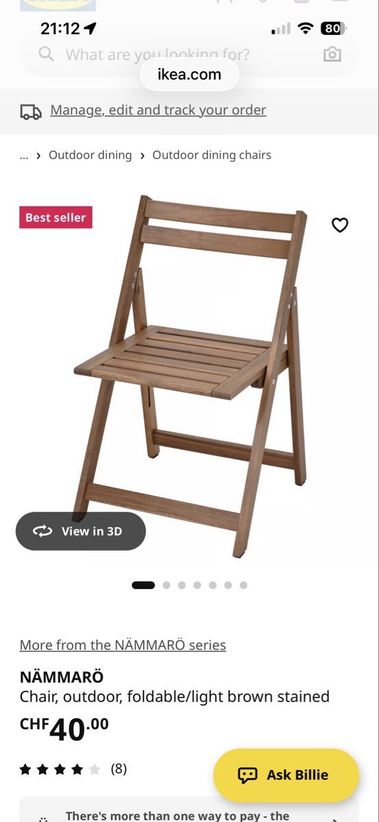 Ikea Tischset: IKEA APPALARO table + 2 chairs with pillows – Neu (gemäss Beschreibung) aus Pully von Sell_it_all 3