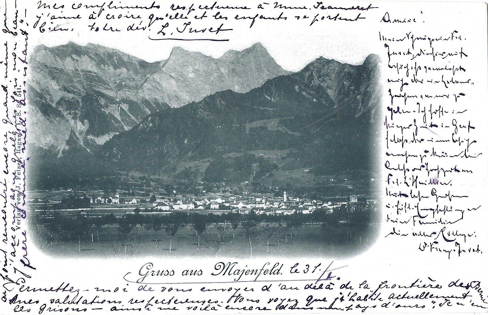 Ansichtskarten: Gruss  aus  Maienfeld. – Gebraucht aus Bütschwil von Jackson1A