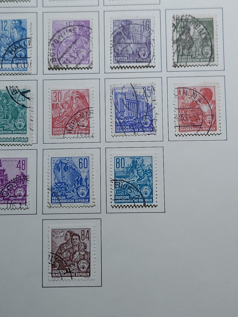 Tutti i francobolli: DDR Nr.405 x-422 x  gestempelt – Usato da Kriens venduto da Nidfeld45 5