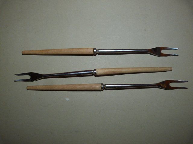 Forchette: 3 Fleisch-Fonduegabeln, vintage – Usato da Nunningen venduto da Ave51