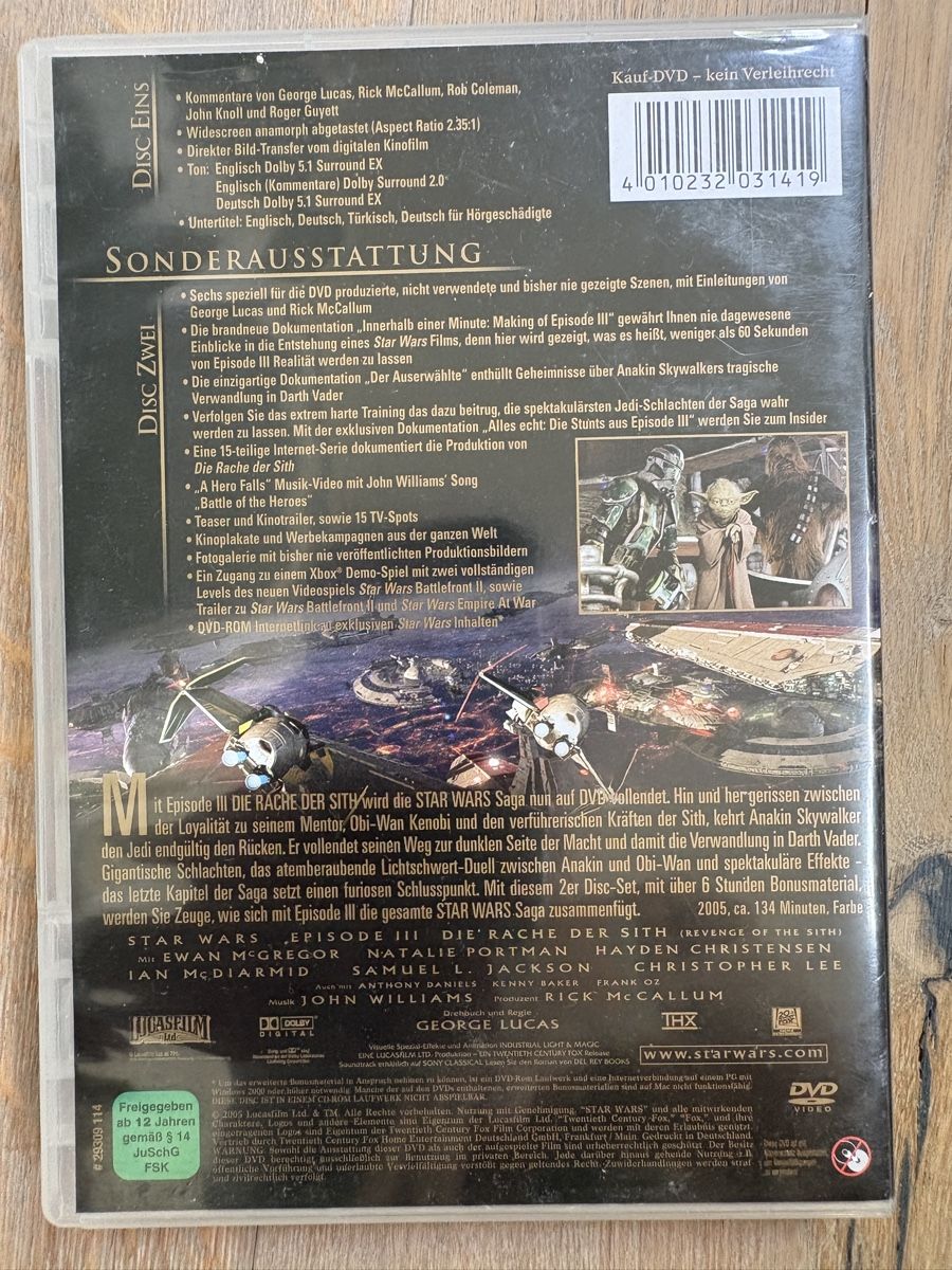 Alle DVDs: Star Wars: Die Rache der Sith – Gebraucht aus pratteln von V14schild 2