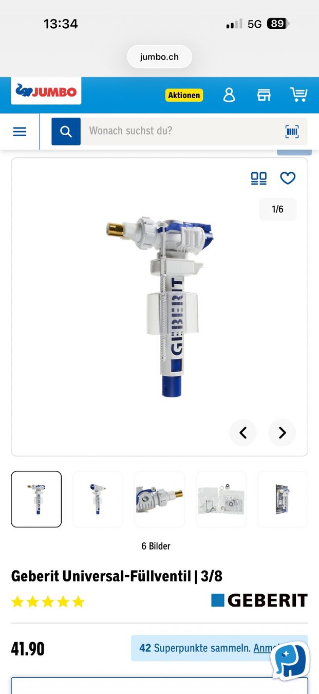 Geberit WC: Geberit Füllventil – D'occasion à Lengnau BE par AndyFritz1 1