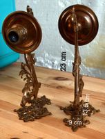 2 antike Wandkerzenhalter aus Messing, Höhe 23cm schwenkbar