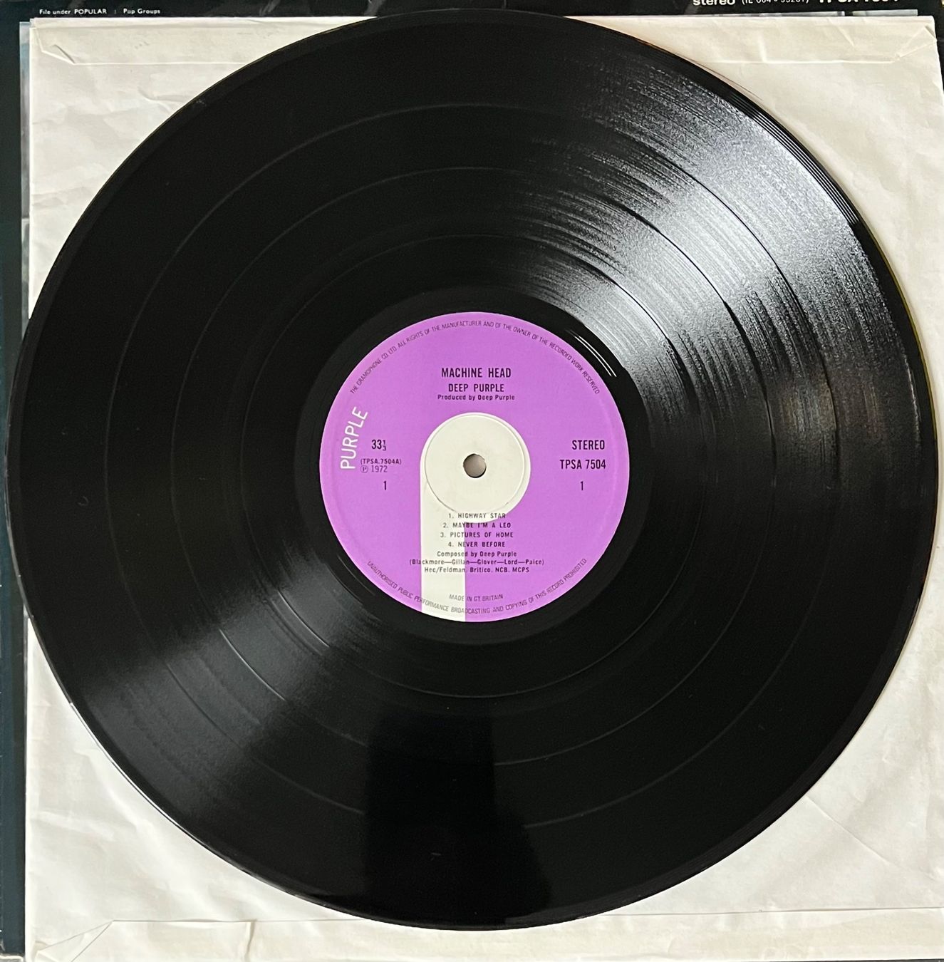 Vinyles: DEEP PURPLE - MACHINE HEAD – D'occasion à Horw par Belowzero0 5