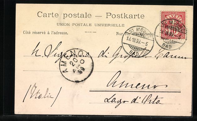 Cartoline postali: AK Tiefenkastel, Ortsansicht mit Fluss – Usato da Berlin venduto da bartko-reher 1