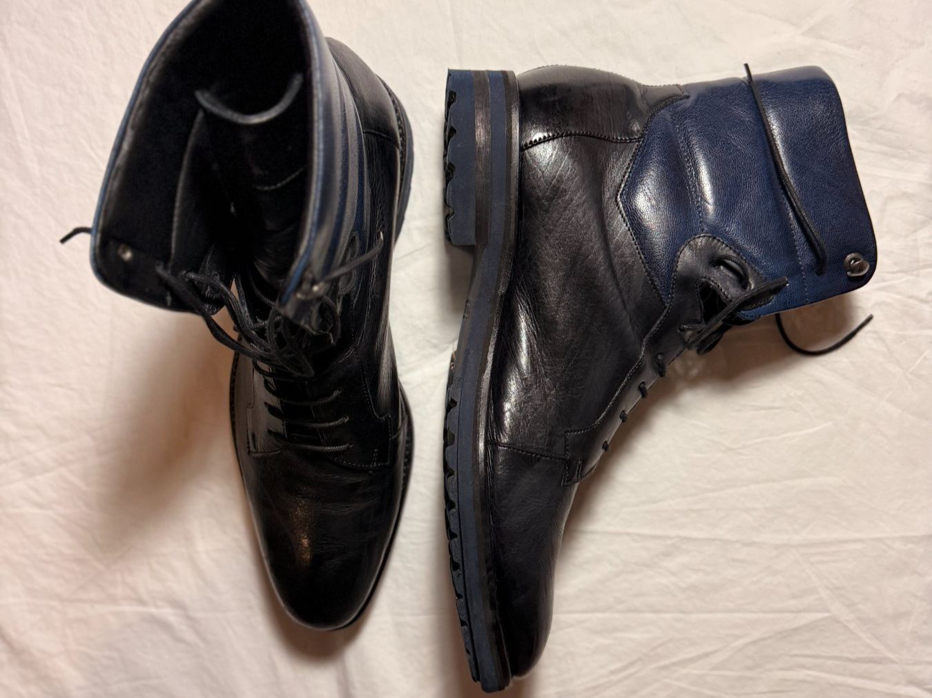 Hamilton Scarpe da uomo: Melvin & Hamilton Leder Boots schwarz/blau Gr. 44 – Usato da Zürich venduto da Fraench 9