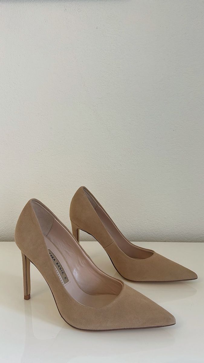 Zara Damenschuhe: Escarpins Zara Basic beiges à talons aiguilles - taille 38 – Neu (gemäss Beschreibung) aus Monthey von cel_k2h8 1
