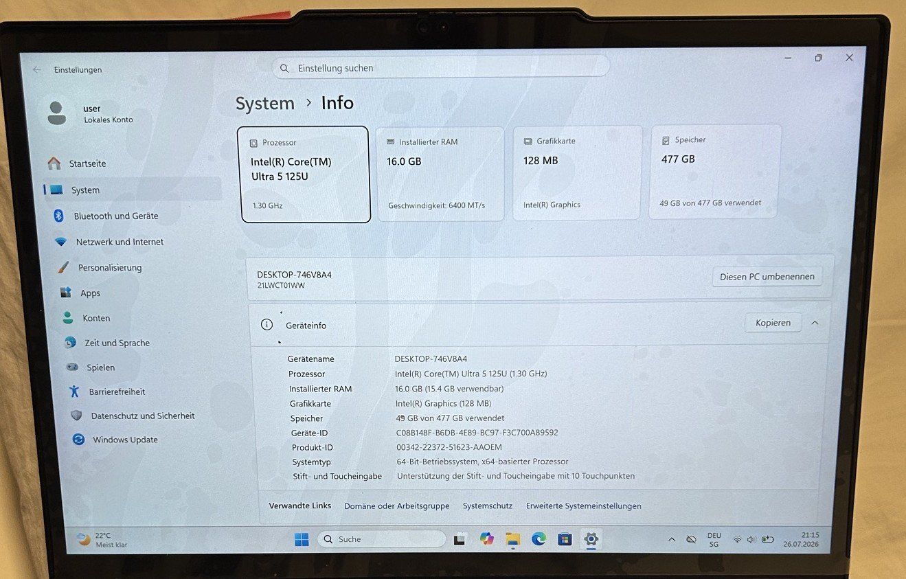 Lenovo Portables: Lenovo ThinkPad X13 2 in 1 Gen 5 – D'occasion à Rüti - ZH par Elturco31 2