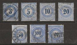 1878 : Porto Serie Nr. 3IIN - 9IIN : KP 385.--