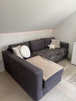 Schönes dunkelblaues Sofa mit Schlaffunktion