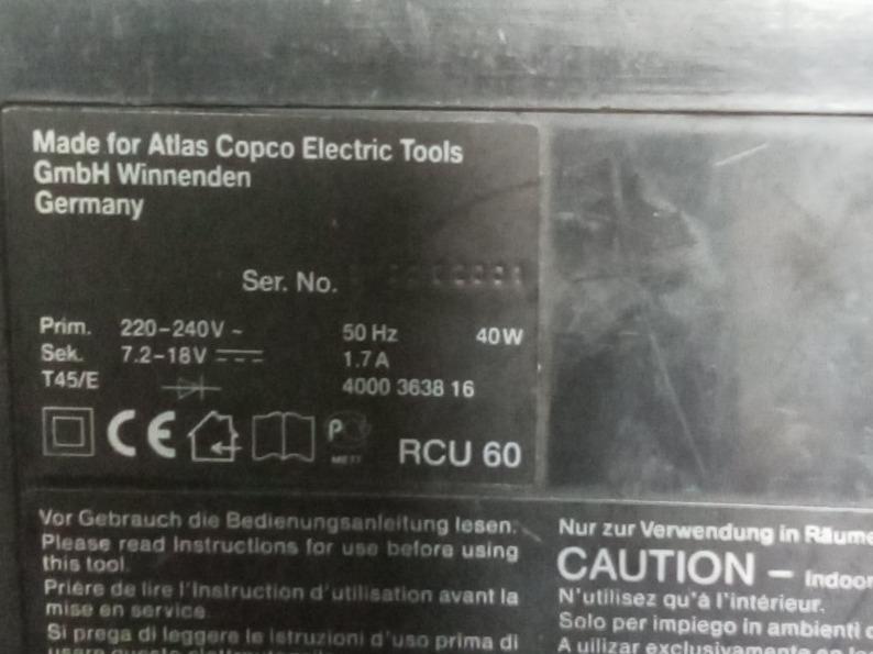 Atlas Copco Rcu 60 Universal 60 Min Ladegerät Kaufen Auf Ricardo 3662