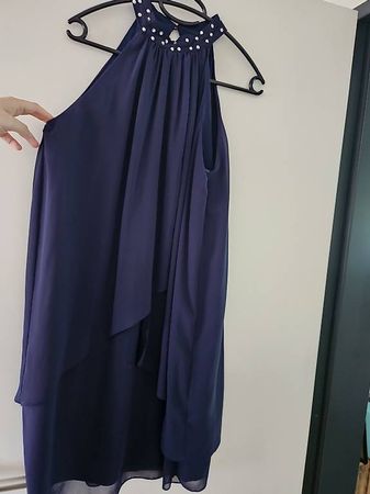 Elegantes Kleid dunkelblau Gr. 42  wie neu