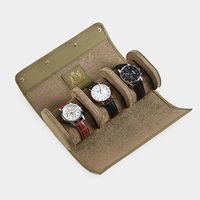 Leder-Uhrenetui für 3 Uhren  Olivgrün für Rolex, Omega Uhren