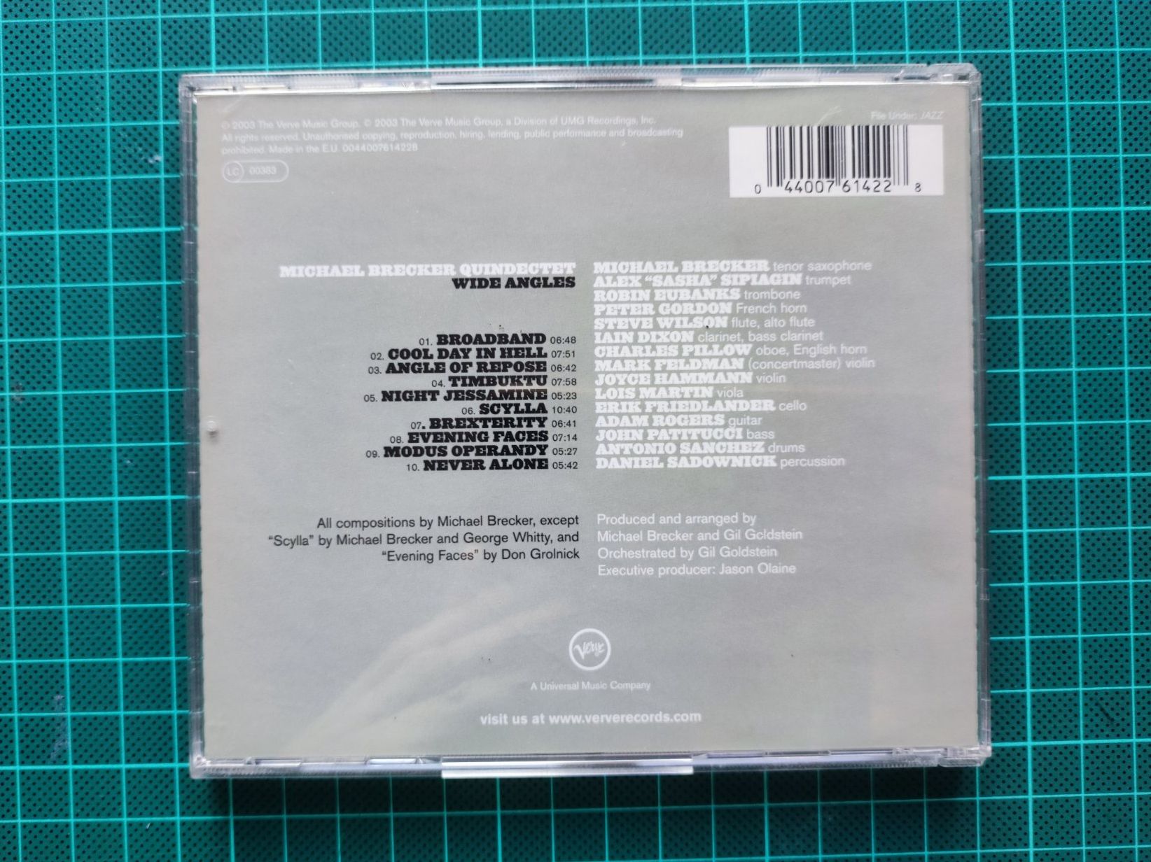 CDs: Michael Brecker Quindectet - Wide Angles (CD) – Gebraucht aus Zürich von Max_Lindenbaum 2