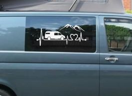 Camper Aufkleber grau