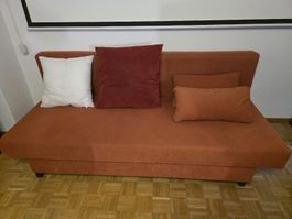 Sofa Bett orange guter Zustand