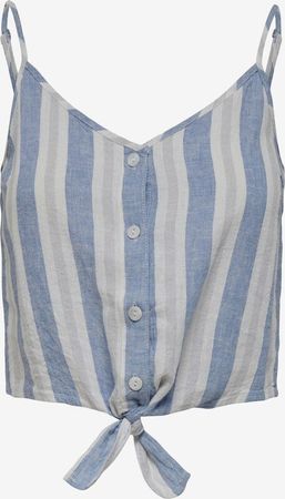 Only Lässiges Crop Top hellblau-weiss Grösse XL - neu