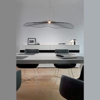 LED Pendelleuchte, Schwarz, 115 x 40 cm